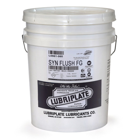 Synflush Fg, 5 Gal Pail, H-1/Food Grade Synthetic Ester Fluid For Flushing And Cleaning -  LUBRIPLATE, L0961-060